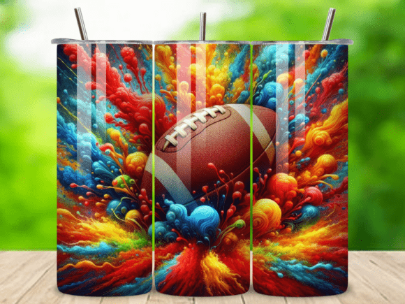 3D American Football Tumbler Wrap V.3