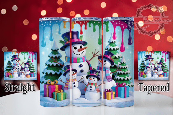 3D Cute Christmas Snowman Tumbler: A Digital Design for Festive Creations