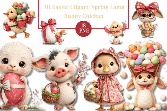 3D Easter Clipart Spring Animals: A Comprehensive Guide for Creators