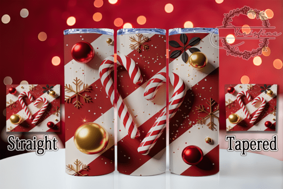 3D Festive Candy Cane Tumbler: A Digital Asset for Creative Drinkware Projects