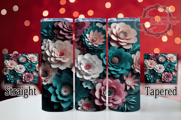 3D Green Pink Roses Tumbler: Integrating Digital Assets into Your Drinkware Workflow
