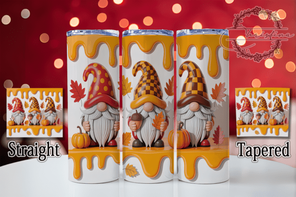 3D Inflated Gnome Autumn Tumbler