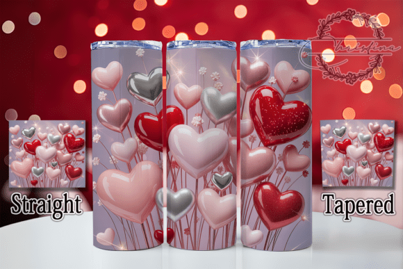 3D Pink Heart Tumbler: Elevate Your Drinkware Designs