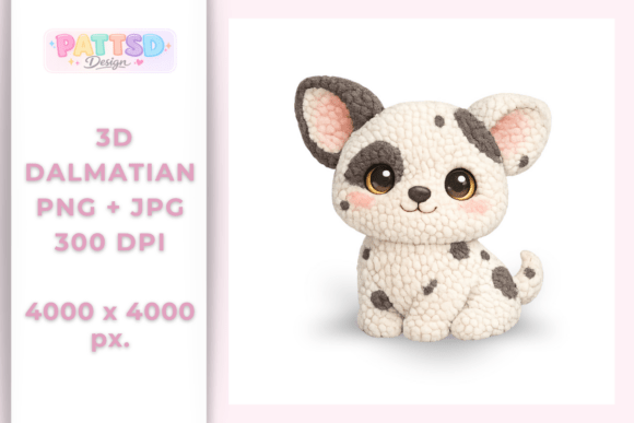 3D Plush Dalmatian Dog - Baby Animal