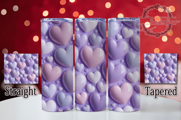 3D Purple Heart Tumbler: Elevate Your Drinkware Design