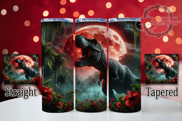 3D T-Rex Grunge Jurassic Tumbler: A Bold Statement for Your Drinkware