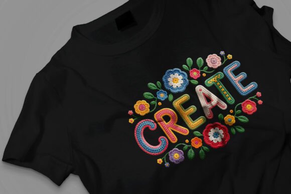Creative Floral 3D Lettering Art PNG
