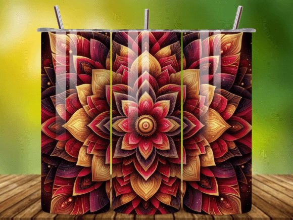 Elevating Brand Identity and Personal Expression with 3D Mandala Tumbler Wrap Sublimation V.6