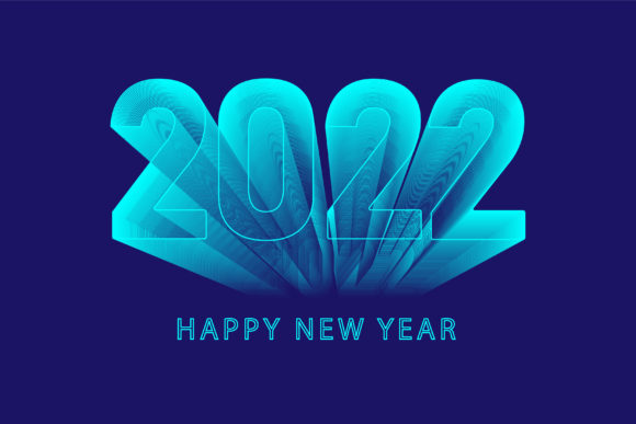 Happy New Year 2022 3D Typography