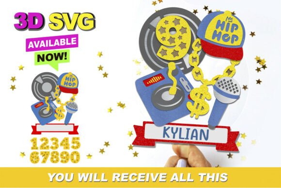 Hip Hop Cake Topper 3D SVG: The Ultimate Digital Asset for Custom Party Decor