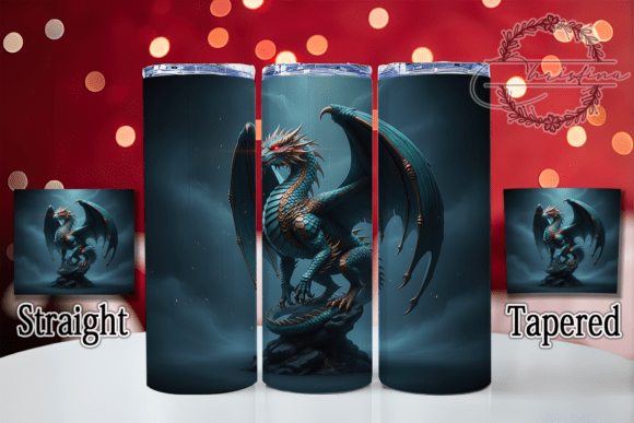 Unleashing Creativity with the 3D Blue Metallic Fantasy Dragon Tumbler Design