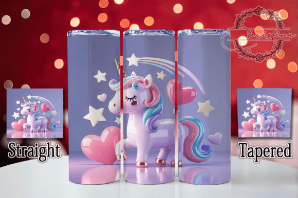 Unlock Your Creativity with the 3D Puffy Unicorn Tumbler Digital Design